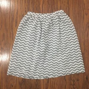 Thick Midi Zig Zag Skirt